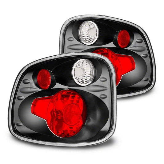 Raxiom Axial Series Version 2 Tail Lights; Black Housing; Clear Lens (01-03 F-150 Flareside)
