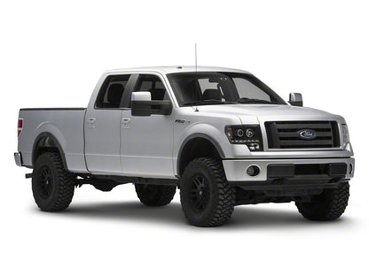 Raxiom G2 Super White LED Halo Projector Headlights; Black Housing; Clear Lens (09-14 F-150 w/ Factory Halogen Headlights)
