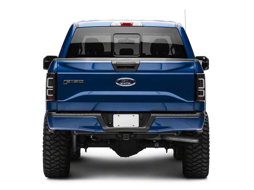Raxiom G3 LED Tail Lights; Black Housing; Clear Lens (15-17 F-150 w/ Factory Halogen Non-BLIS Tail Lights)
