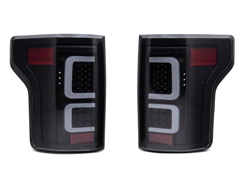 Raxiom G3 LED Tail Lights; Black Housing; Clear Lens (15-17 F-150 w/ Factory Halogen Non-BLIS Tail Lights)