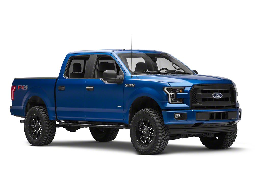 Raxiom G3 Projector Headlights with LED Accent; Black Housing; Clear Lens (15-17 F-150 w/ Factory Halogen Headlights)