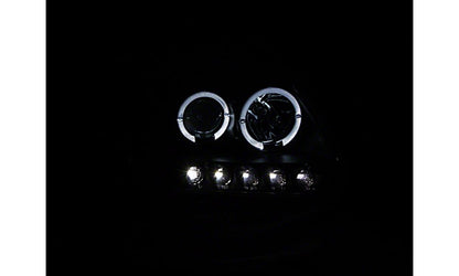 Raxiom LED Halo Projector Headlights; Black Housing; Clear Lens (97-03 F-150)