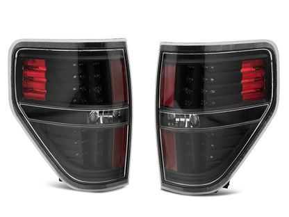 Raxiom LED Tail Lights; Black Housing; Clear Lens (09-14 F-150 Styleside)