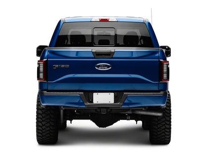 Raxiom LED Tail Lights; Black Housing; Clear Lens (15-17 F-150 w/ Factory Halogen Non-BLIS Tail Lights)