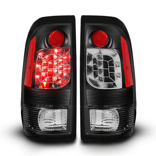 Raxiom LED Tail Lights; Black Housing; Red/Clear Lens (97-03 F-150 Styleside)