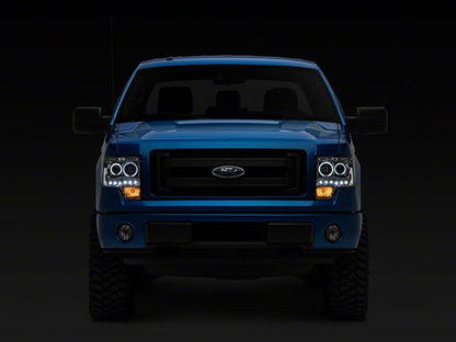 Raxiom G2 CCFL Halo Projector Headlights; Chrome Housing; Clear Lens (09-14 F-150 w/ Factory Halogen Headlights)