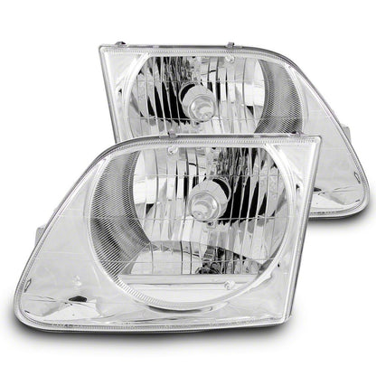 Raxiom G2 Euro Headlights; Chrome Housing; Clear Lens (97-03 F-150)