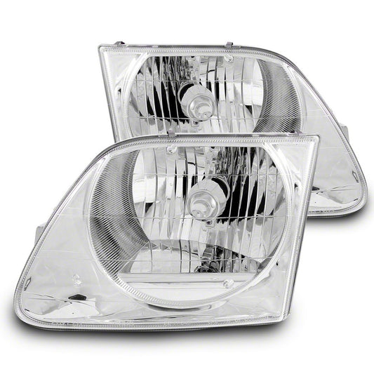 Raxiom G2 Euro Headlights; Chrome Housing; Clear Lens (97-03 F-150)