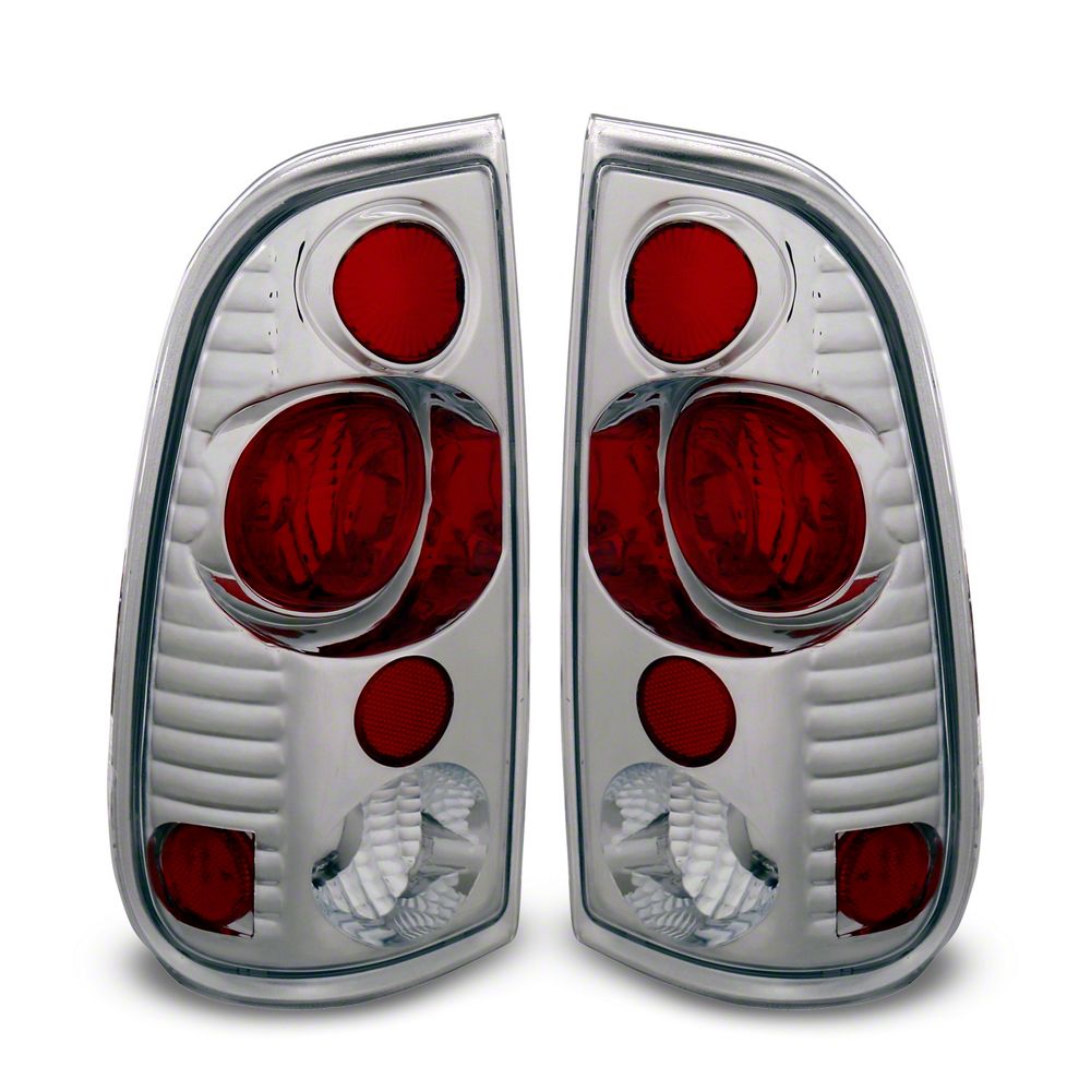 Raxiom Axial Series Version 2 Tail Lights; Chrome Housing; Red/Clear Lens (97-03 F-150 Styleside)