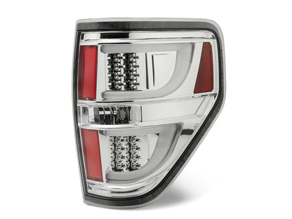 Raxiom G2 LED Tail Lights; Chrome Housing; Clear Lens (09-14 F-150 Styleside)