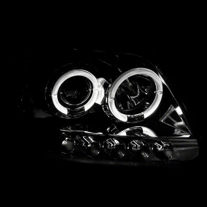 Raxiom LED Halo Projector Headlights; Chrome Housing; Clear Lens (97-03 F-150)