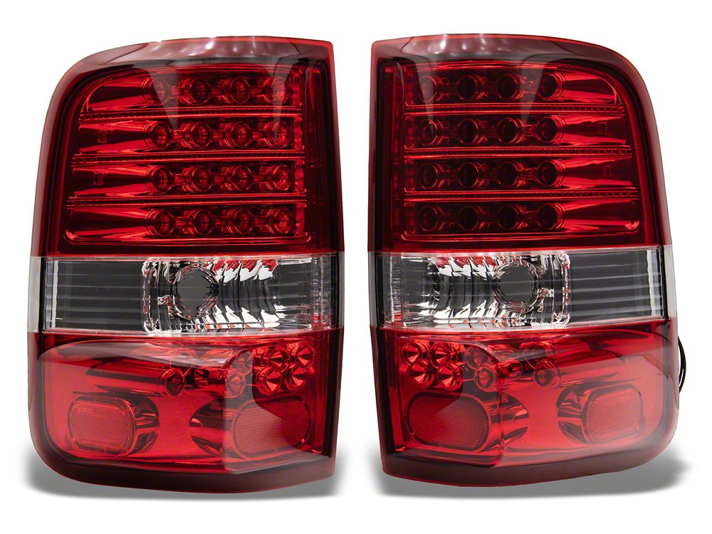 Raxiom LED Tail Lights; Chrome Housing; Red/Clear Lens (04-08 F-150 Styleside)