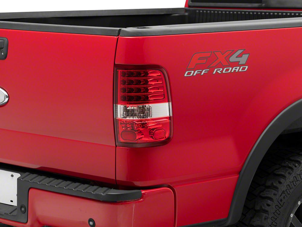 Raxiom LED Tail Lights; Chrome Housing; Red/Clear Lens (04-08 F-150 Styleside)