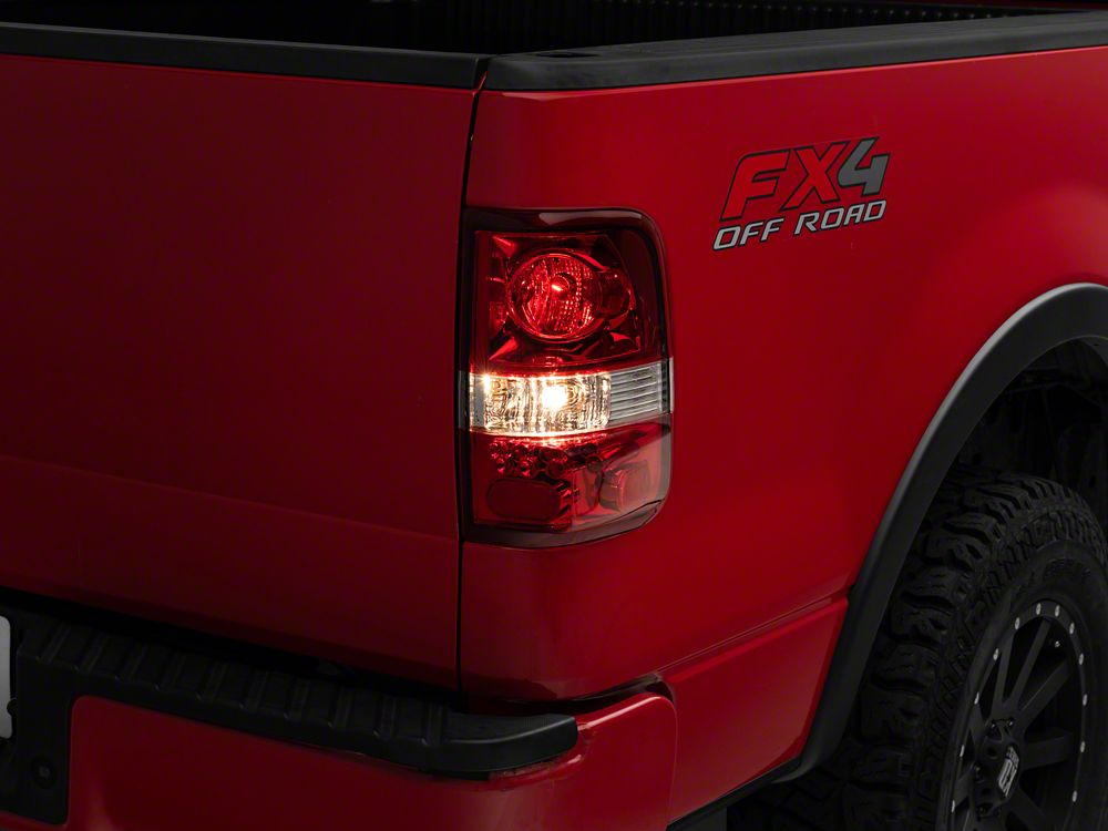 Raxiom OEM Style Tail Lights; Chrome Housing; Red Lens (04-08 F-150 Styleside)