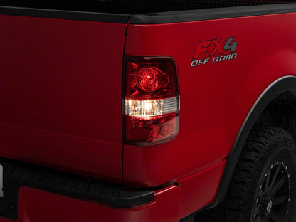 Raxiom OEM Style Tail Lights; Chrome Housing; Red Lens (04-08 F-150 Styleside)