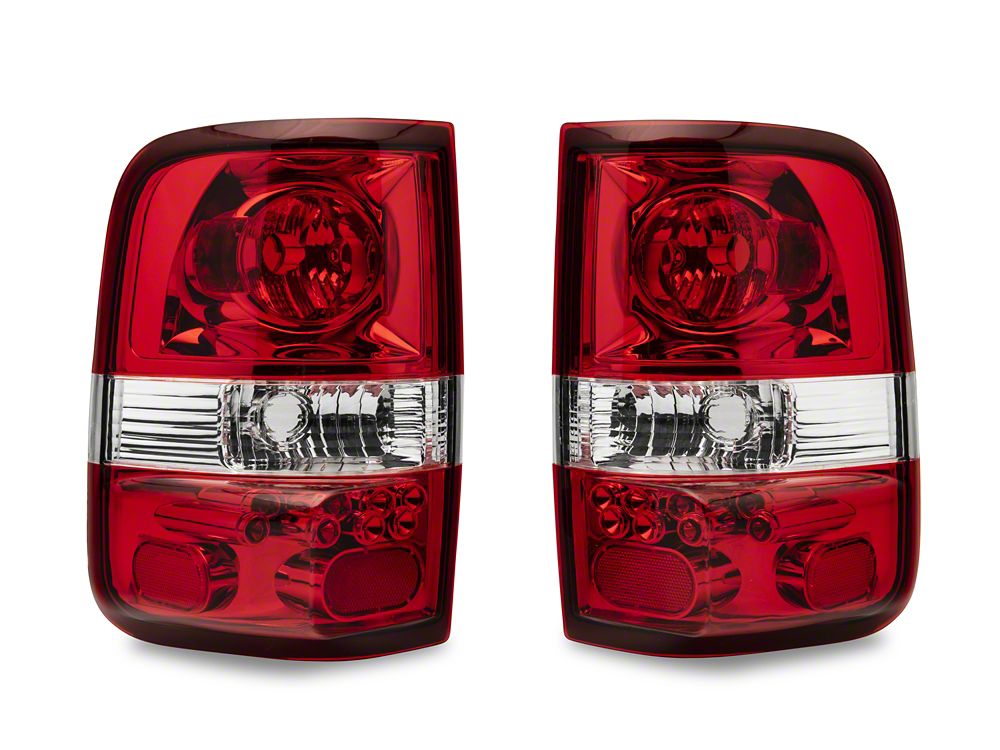 Raxiom OEM Style Tail Lights; Chrome Housing; Red Lens (04-08 F-150 Styleside)
