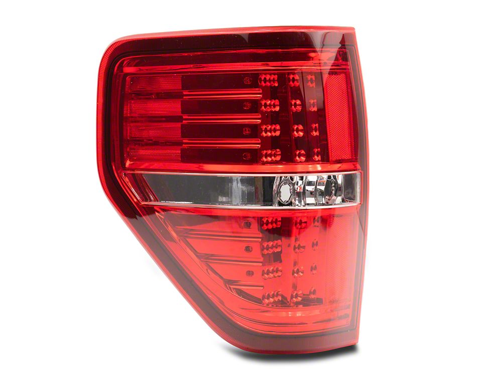Raxiom LED Tail Lights; Chrome Housing; Red/Clear Lens (09-14 F-150 Styleside)