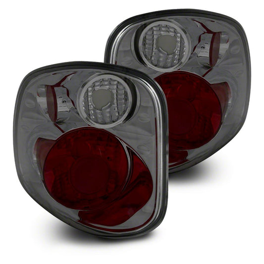 Raxiom Axial Series Version 2 Tail Lights; Chrome Housing; Smoked Lens (01-03 F-150 Flareside)