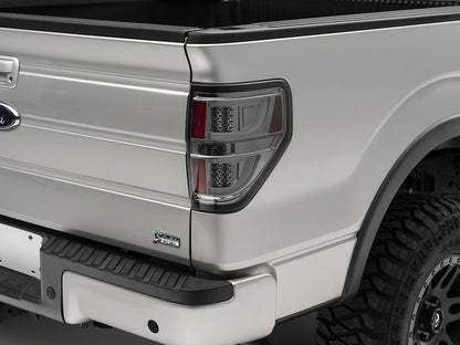 Raxiom G2 LED Tail Lights; Chrome Housing; Smoked Lens (09-14 F-150 Styleside)