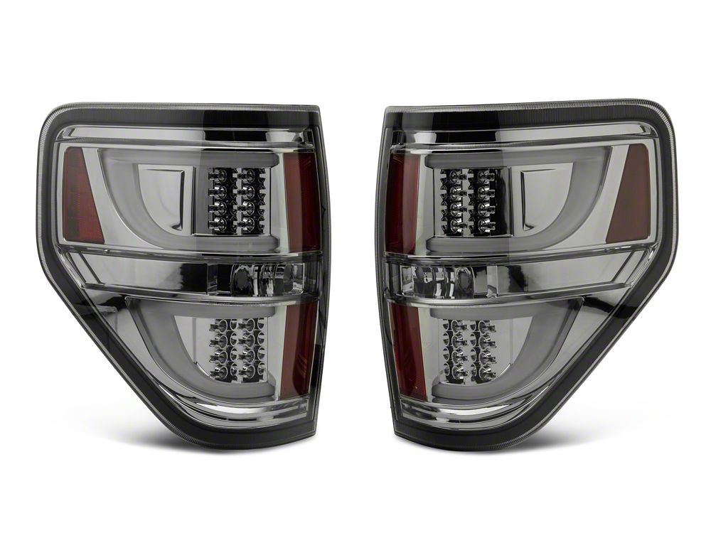 Chrome Housing Tail Light Assembly For 2009-2014 Ford F150 | Passenger Right Side | Halogen