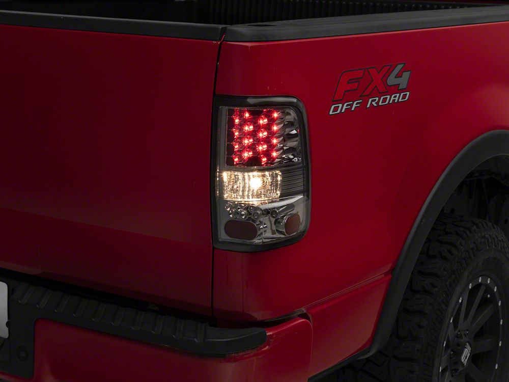 Raxiom LED Tail Lights; Chrome Housing; Smoked Lens (04-08 F-150 Styleside)