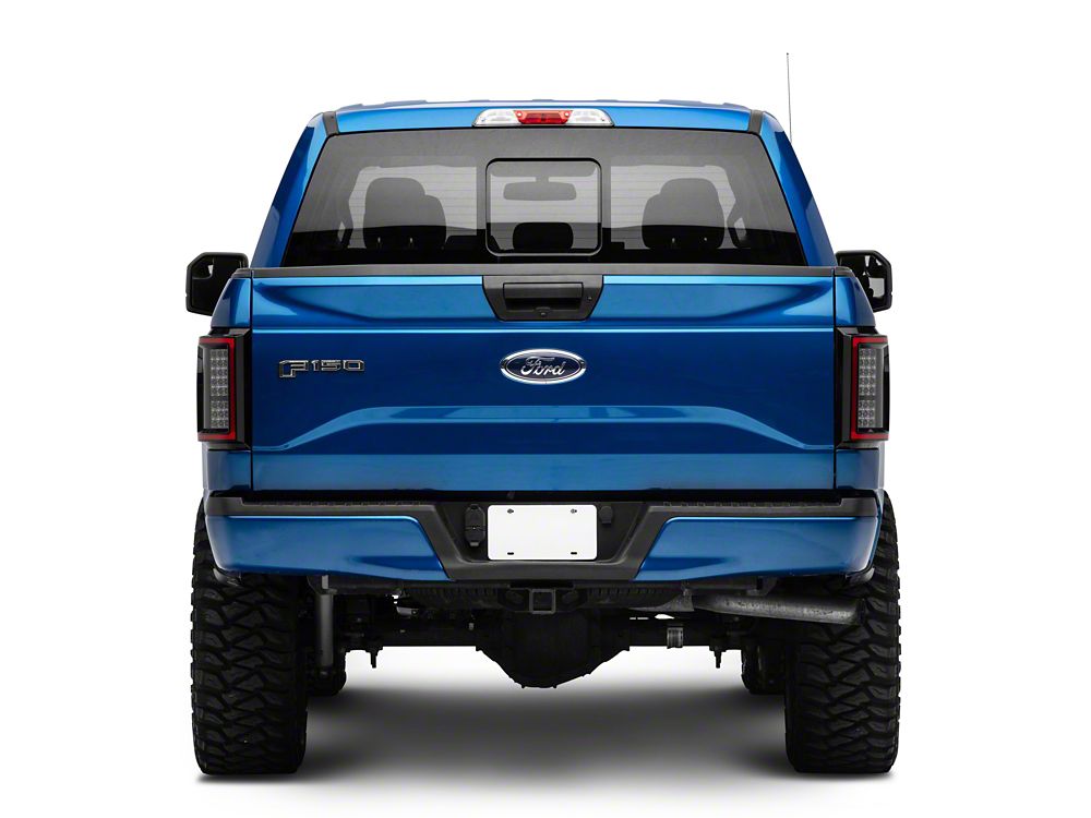 Raxiom LED Tail Lights; Black Housing; Smoked Lens (15-17 F-150 w/ Factory Halogen Non-BLIS Tail Lights)