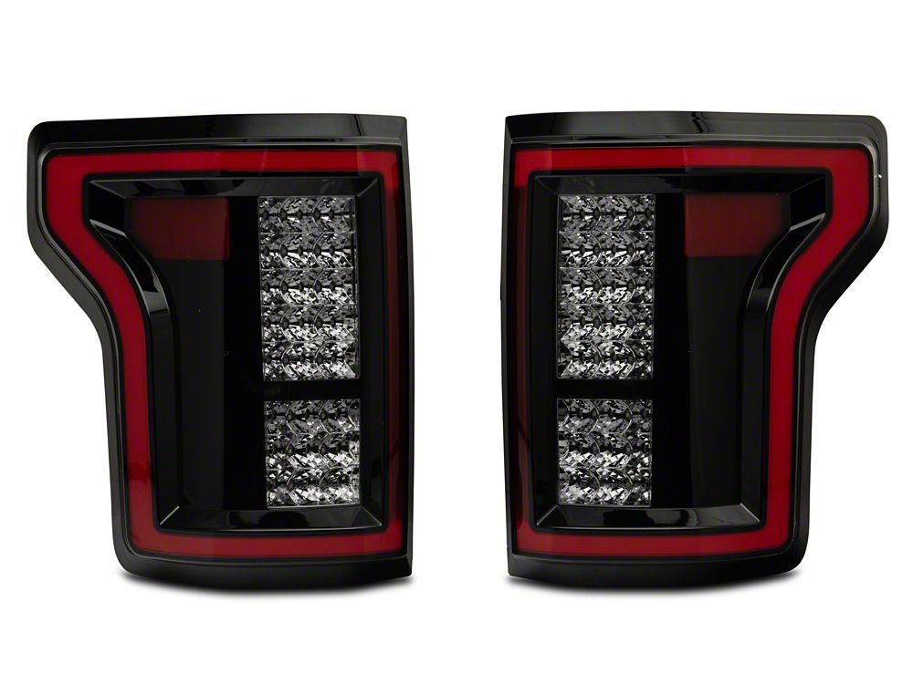 Raxiom LED Tail Lights; Black Housing; Smoked Lens (15-17 F-150 w/ Factory Halogen Non-BLIS Tail Lights)