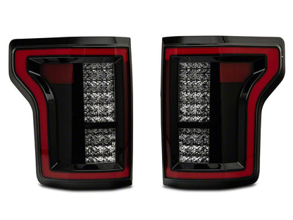 Raxiom LED Tail Lights; Black Housing; Smoked Lens (15-17 F-150 w/ Factory Halogen Non-BLIS Tail Lights)