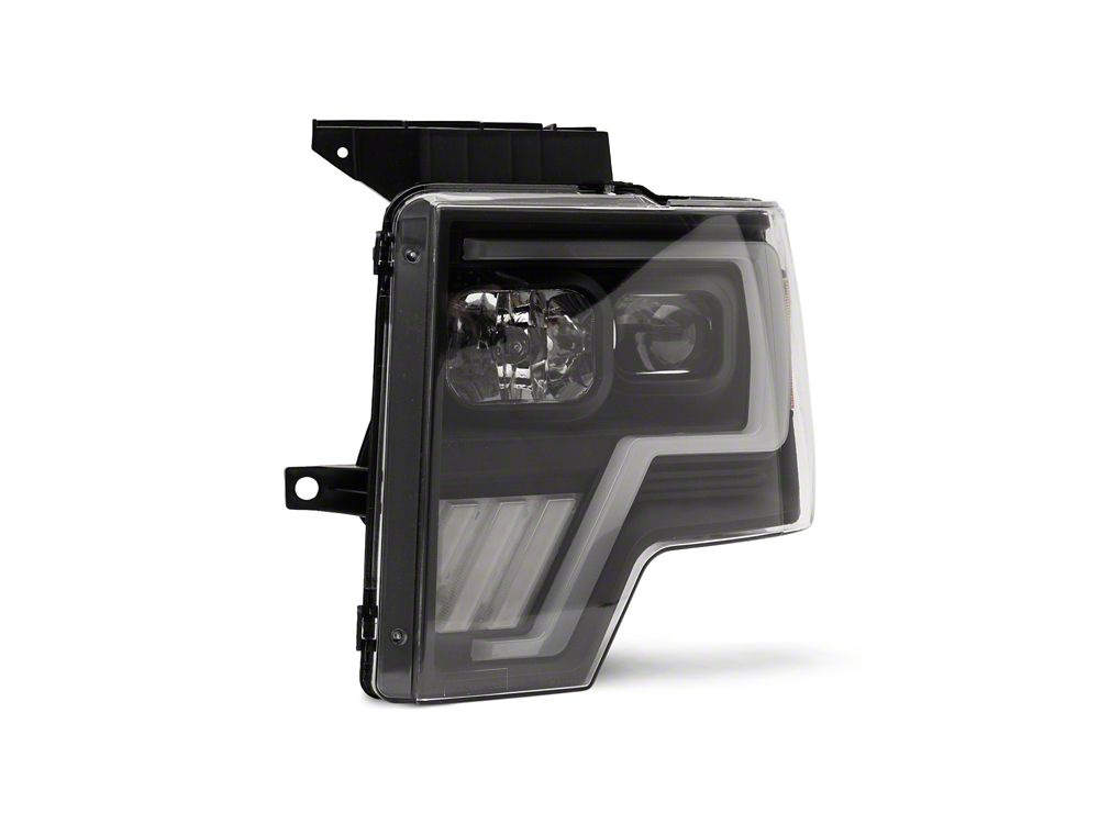 Raxiom G4 Projector Headlights; Black Housing; Clear Lens (09-14 F-150 w/ Factory Halogen Headlights)