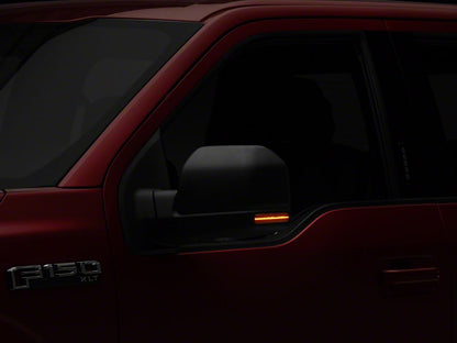 Raxiom Axial Series Sequential LED Side Mirror Marker Lights; Smoked (15-18 F-150)