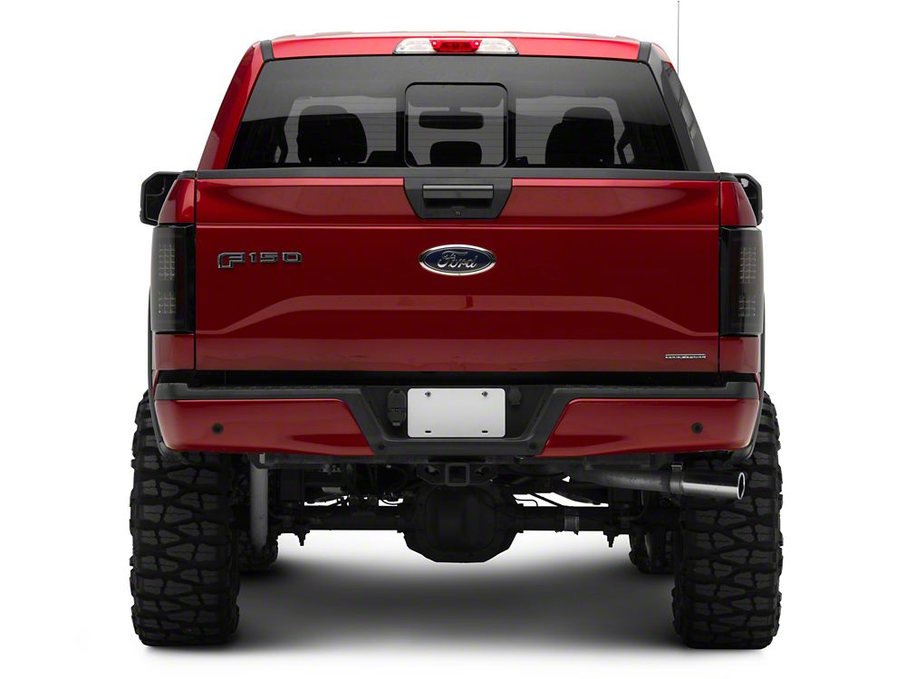 Raxiom LED Tail Lights with Sequential Turn Signals; Black Housing; Smoked Lens (15-17 F-150 w/ Factory Halogen Non-BLIS Tail Lights)