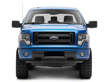 Raxiom Axial Series G4 Light Bar Switchback Projector Headlights; Black Housing; Clear Lens (09-14 F-150 w/ Factory Halogen Headlights)