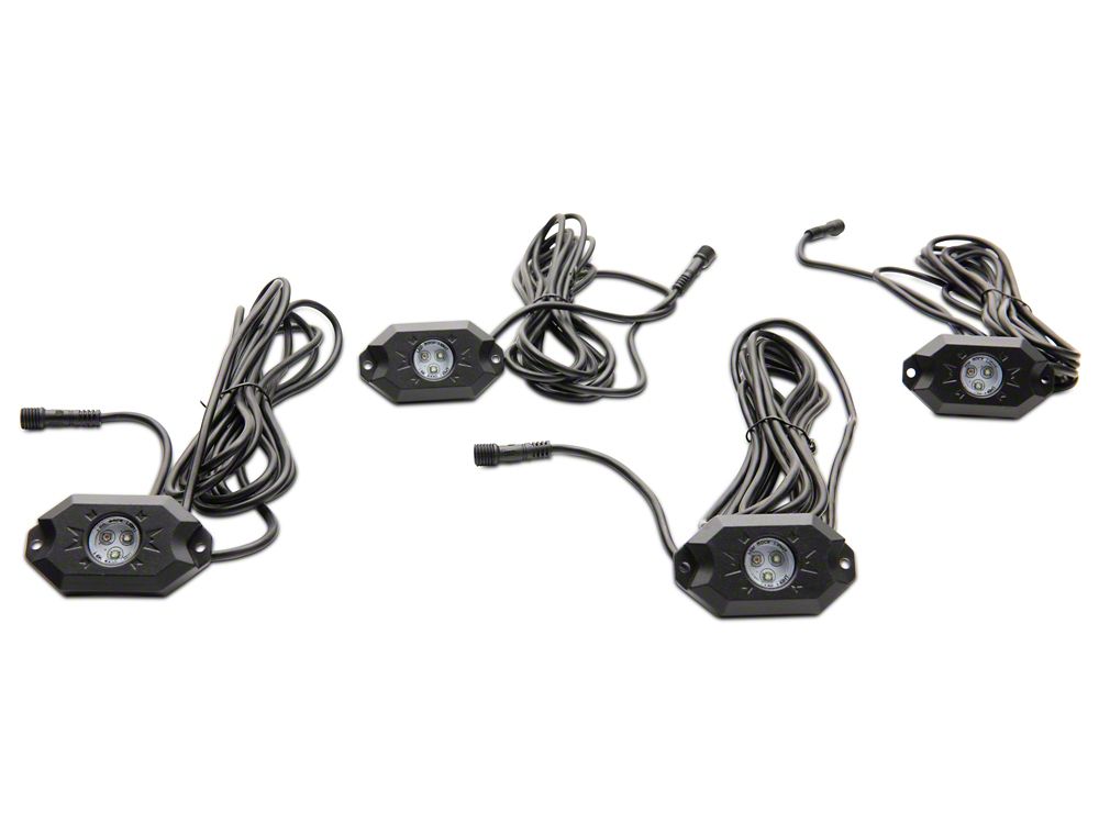 Raxiom Axial Series Multi-Color Underbody Rock Light Kit with Bluetooth Remote (Universal; Some Adaptation May Be Required)