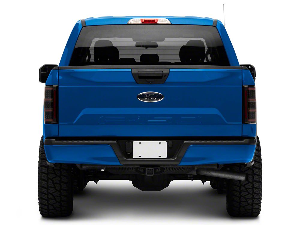 Raxiom Axial Series LED Tail Lights with Sequential Turn Signals; Black Housing; Clear Lens (18-20 F-150 w/ Factory Halogen Non-BLIS Tail Lights)