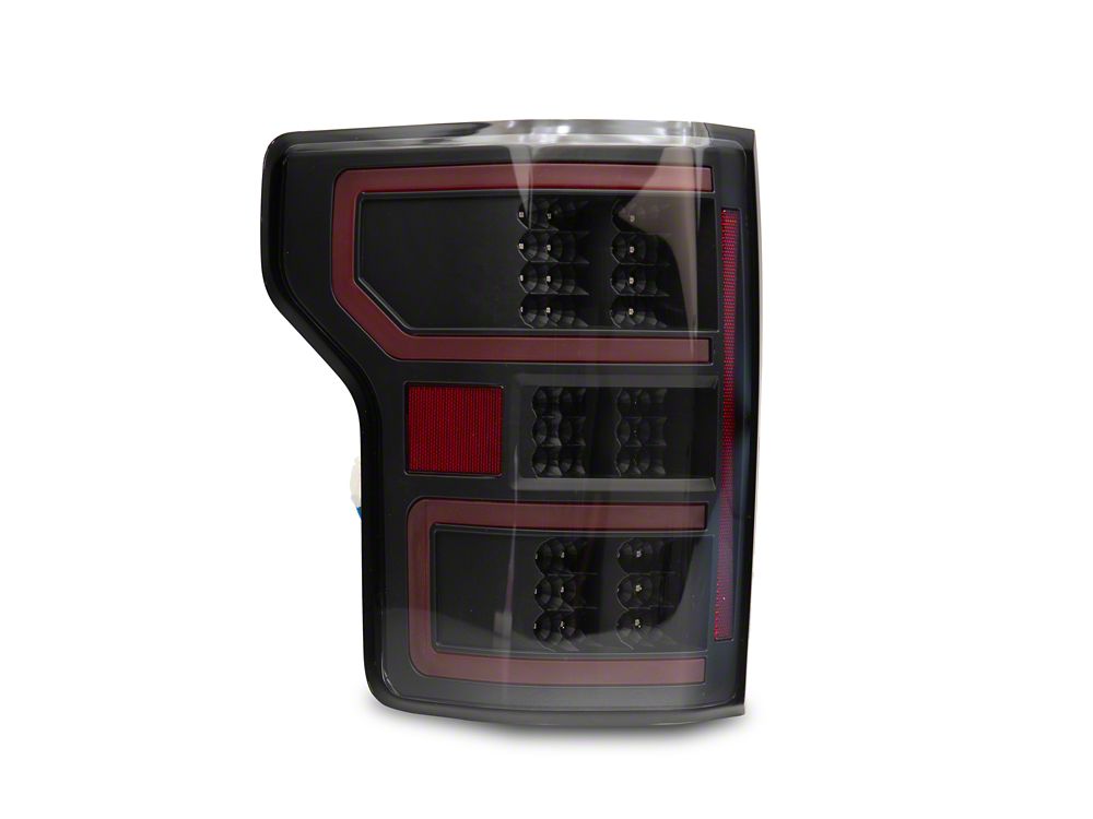 Raxiom LED Tail Lights; Black Housing; Clear Lens (18-20 F-150 w/ Factory Halogen Non-BLIS Tail Lights)