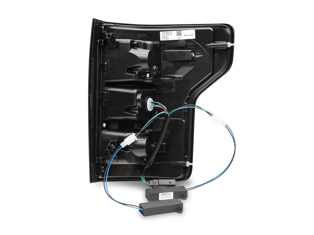 Raxiom LED Tail Lights; Black Housing; Clear Lens (18-20 F-150 w/ Factory Halogen Non-BLIS Tail Lights)