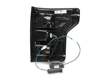Raxiom LED Tail Lights; Black Housing; Clear Lens (18-20 F-150 w/ Factory Halogen Non-BLIS Tail Lights)