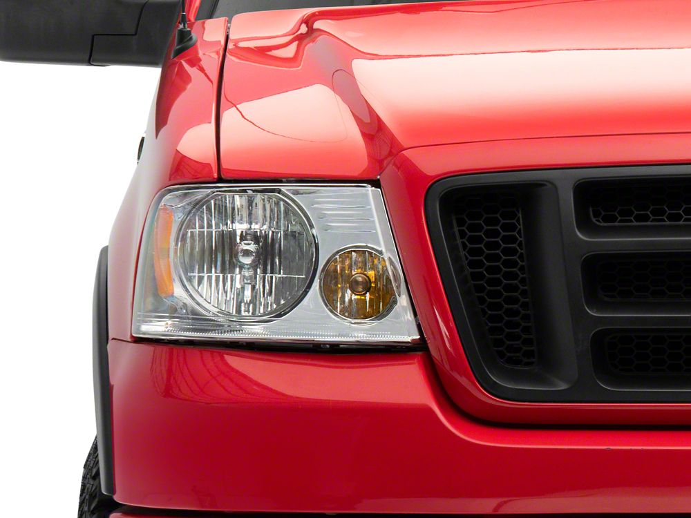 Raxiom Axial Series OEM Style Replacement Headlights; Chrome Housing; Clear Lens (04-08 F-150)