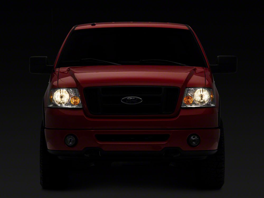 Raxiom Axial Series OEM Style Replacement Headlights; Chrome Housing; Clear Lens (04-08 F-150)