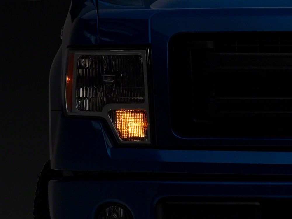 Raxiom Axial Series OEM Style Replacement Headlights; Chrome Housing; Clear Lens (09-14 F-150 w/ Factory Halogen Headlights)