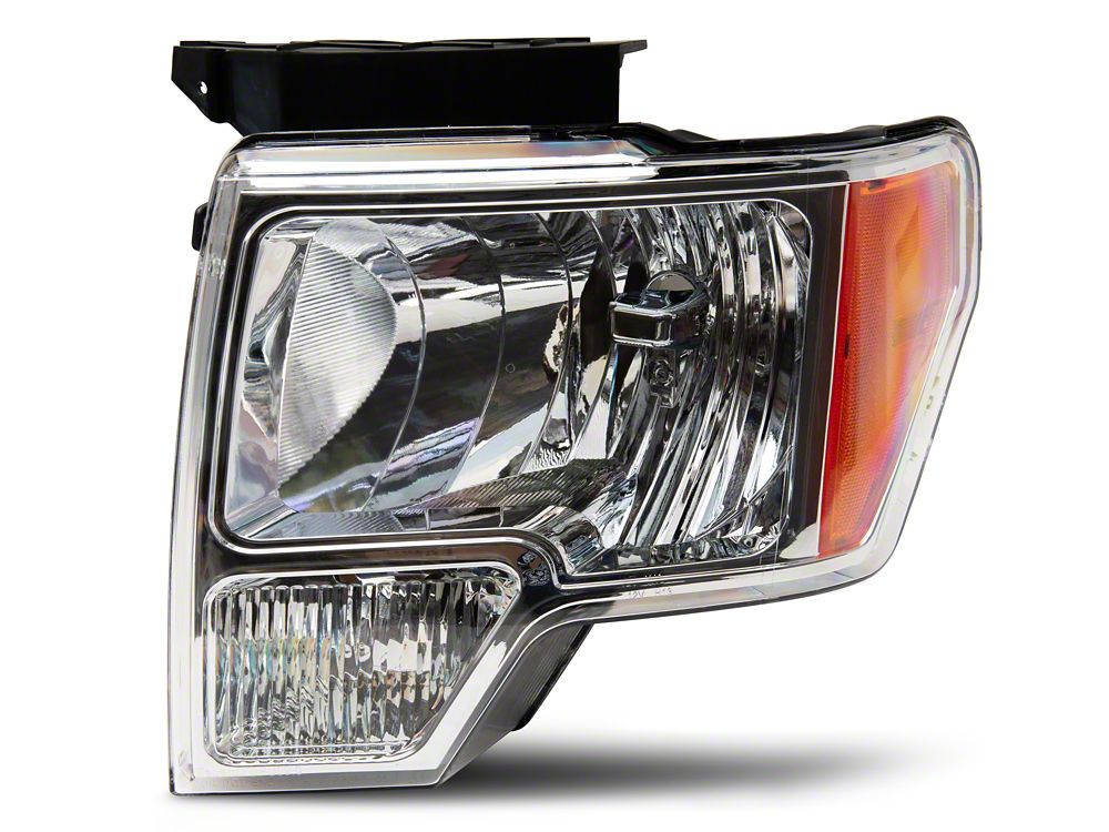 Raxiom Axial Series OEM Style Replacement Headlights; Chrome Housing; Clear Lens (09-14 F-150 w/ Factory Halogen Headlights)