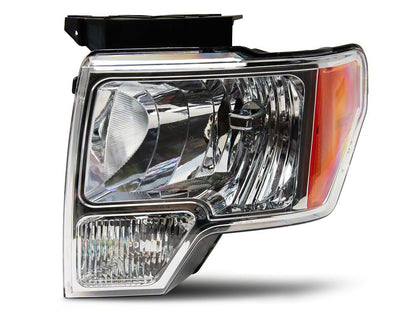 Raxiom Axial Series OEM Style Replacement Headlights; Chrome Housing; Clear Lens (09-14 F-150 w/ Factory Halogen Headlights)