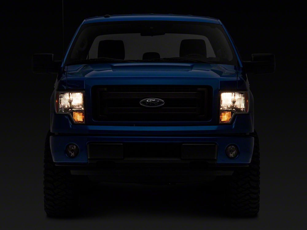 Raxiom Axial Series OEM Style Replacement Headlights; Chrome Housing; Clear Lens (09-14 F-150 w/ Factory Halogen Headlights)
