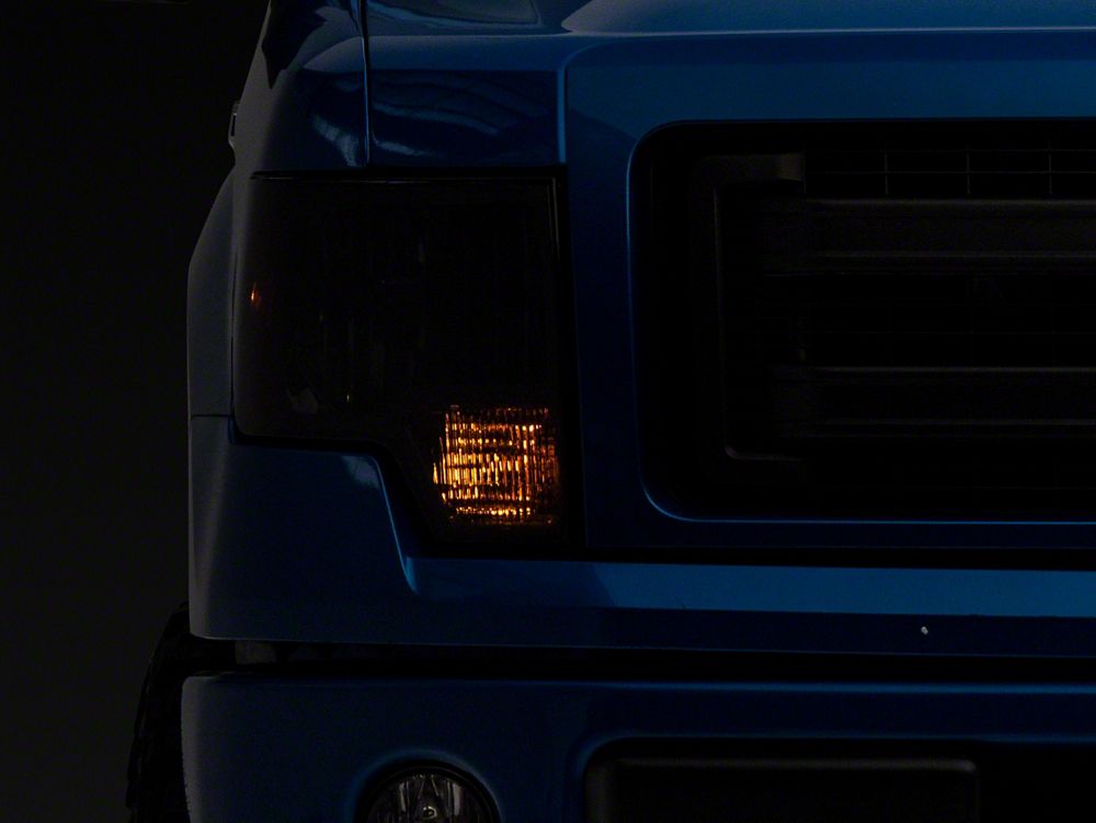 Raxiom Axial Series OEM Style Replacement Headlights; Chrome Housing; Smoked Lens (09-14 F-150 w/ Factory Halogen Headlights)