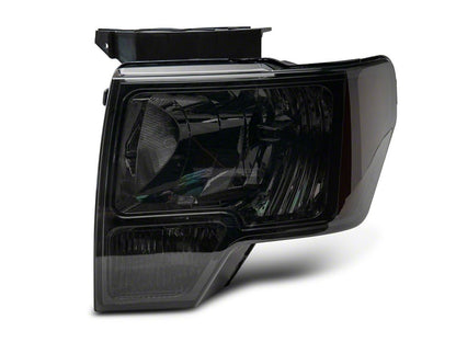 Raxiom Axial Series OEM Style Replacement Headlights; Chrome Housing; Smoked Lens (09-14 F-150 w/ Factory Halogen Headlights)