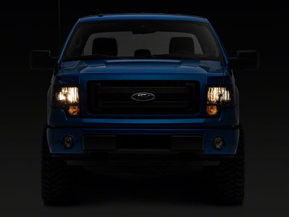 Raxiom Axial Series OEM Style Replacement Headlights; Chrome Housing; Smoked Lens (09-14 F-150 w/ Factory Halogen Headlights)