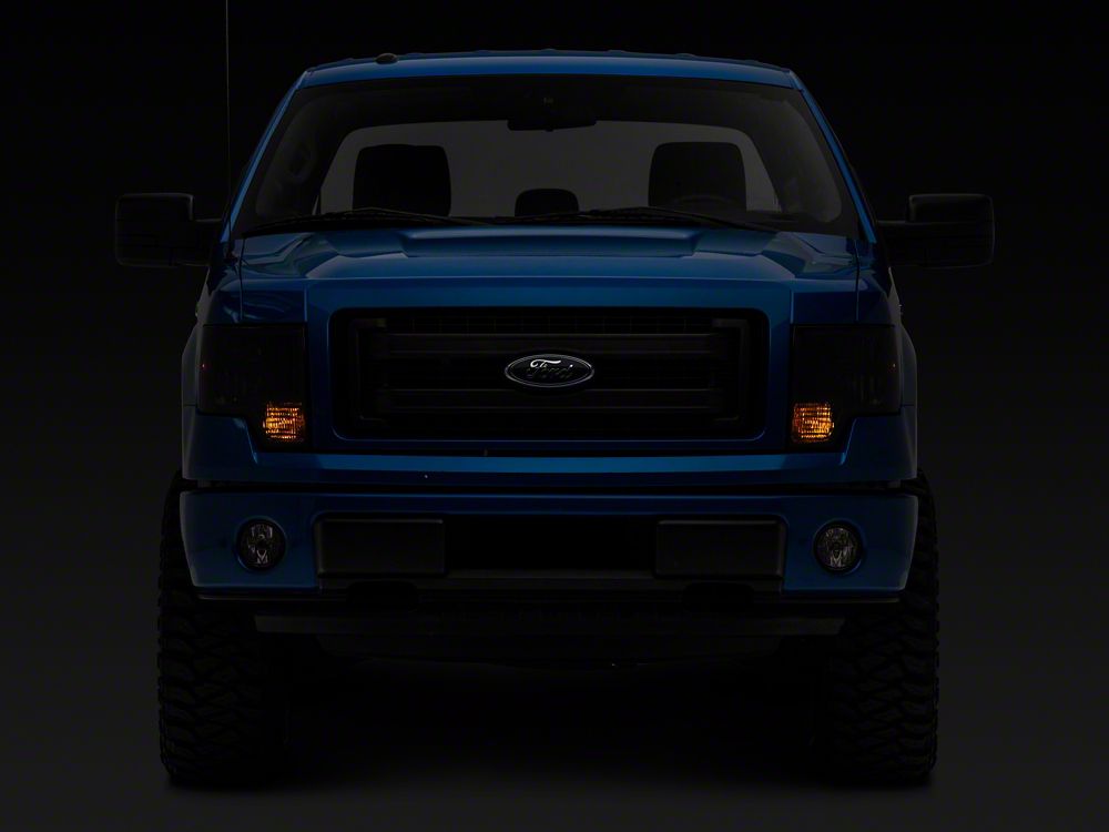 Raxiom Axial Series OEM Style Replacement Headlights; Chrome Housing; Smoked Lens (09-14 F-150 w/ Factory Halogen Headlights)