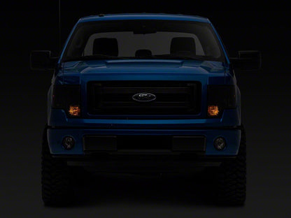Raxiom Axial Series OEM Style Replacement Headlights; Chrome Housing; Smoked Lens (09-14 F-150 w/ Factory Halogen Headlights)