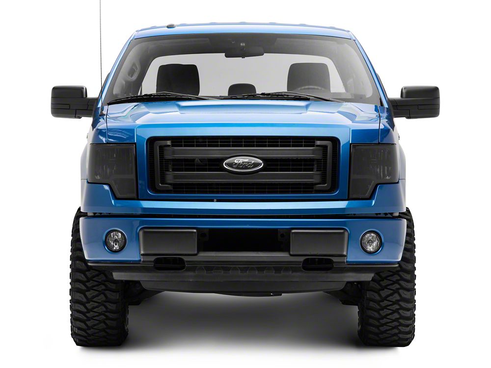 Raxiom Axial Series OEM Style Replacement Headlights; Chrome Housing; Smoked Lens (09-14 F-150 w/ Factory Halogen Headlights)