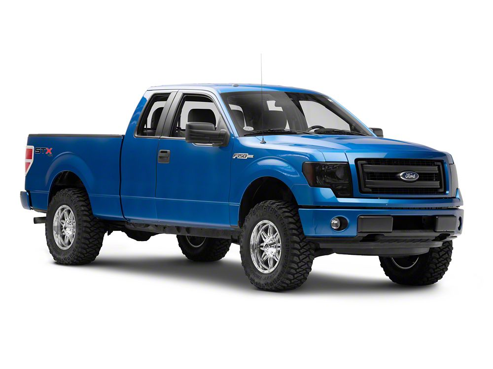 Raxiom Axial Series OEM Style Replacement Headlights; Chrome Housing; Smoked Lens (09-14 F-150 w/ Factory Halogen Headlights)